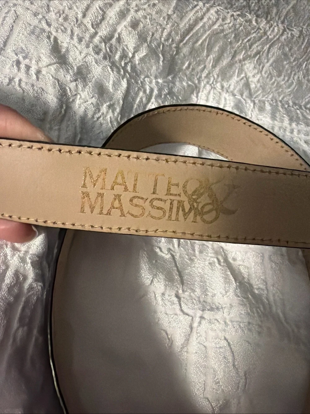 Massimo Matteo Genuine Alligator Belt Made Italy 44